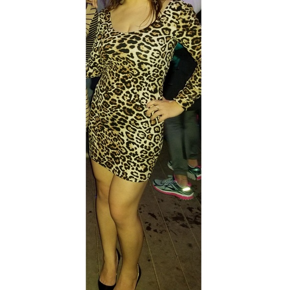 leopard print tight dress